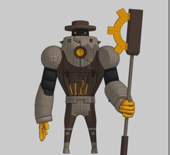 a Warloxolote OC Low-poly 3D model_2