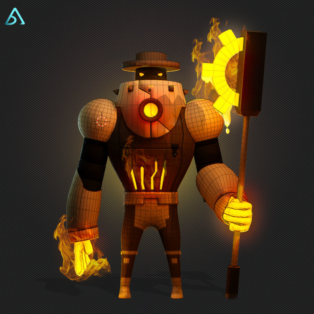 a Warloxolote OC Low-poly 3D model_1