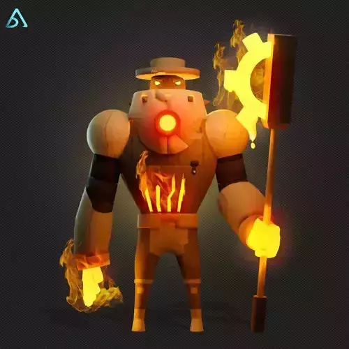 a Warloxolote OC Low-poly 3D model