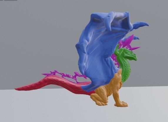 Dragon of Crystal 3D print model_7