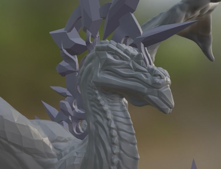 Dragon of Crystal 3D print model_4