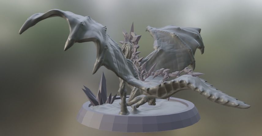 Dragon of Crystal 3D print model_1