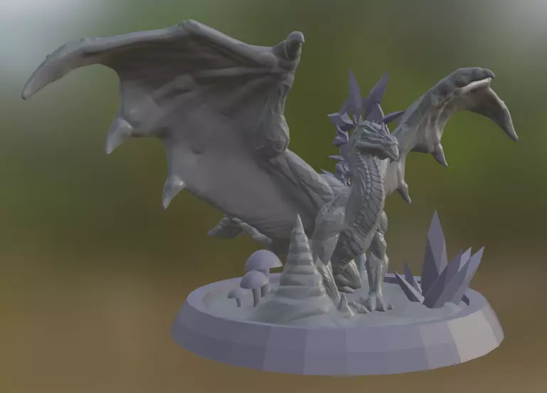 Dragon of Crystal 3D print model_0