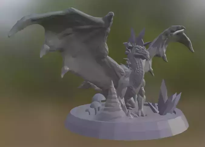 Dragon of Crystal 3D print model