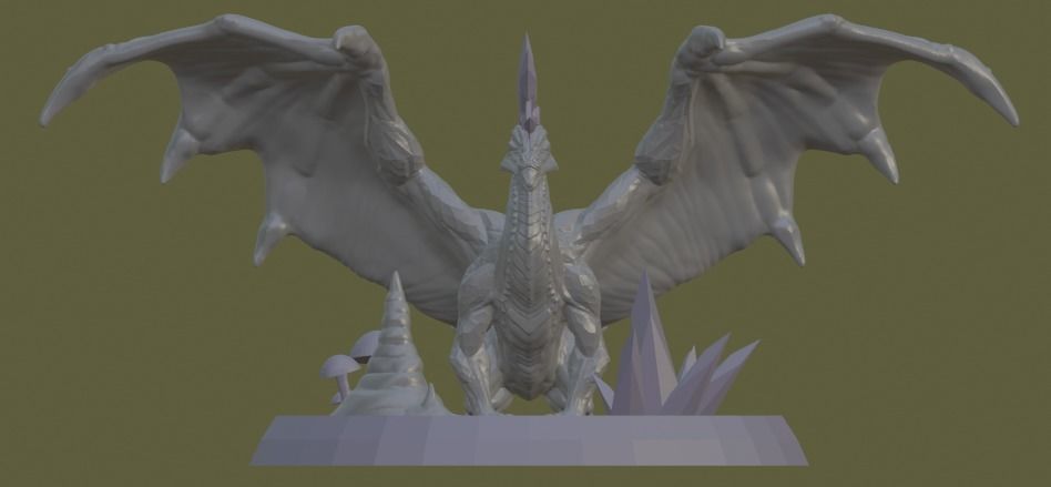 Dragon of Crystal 3D print model_3