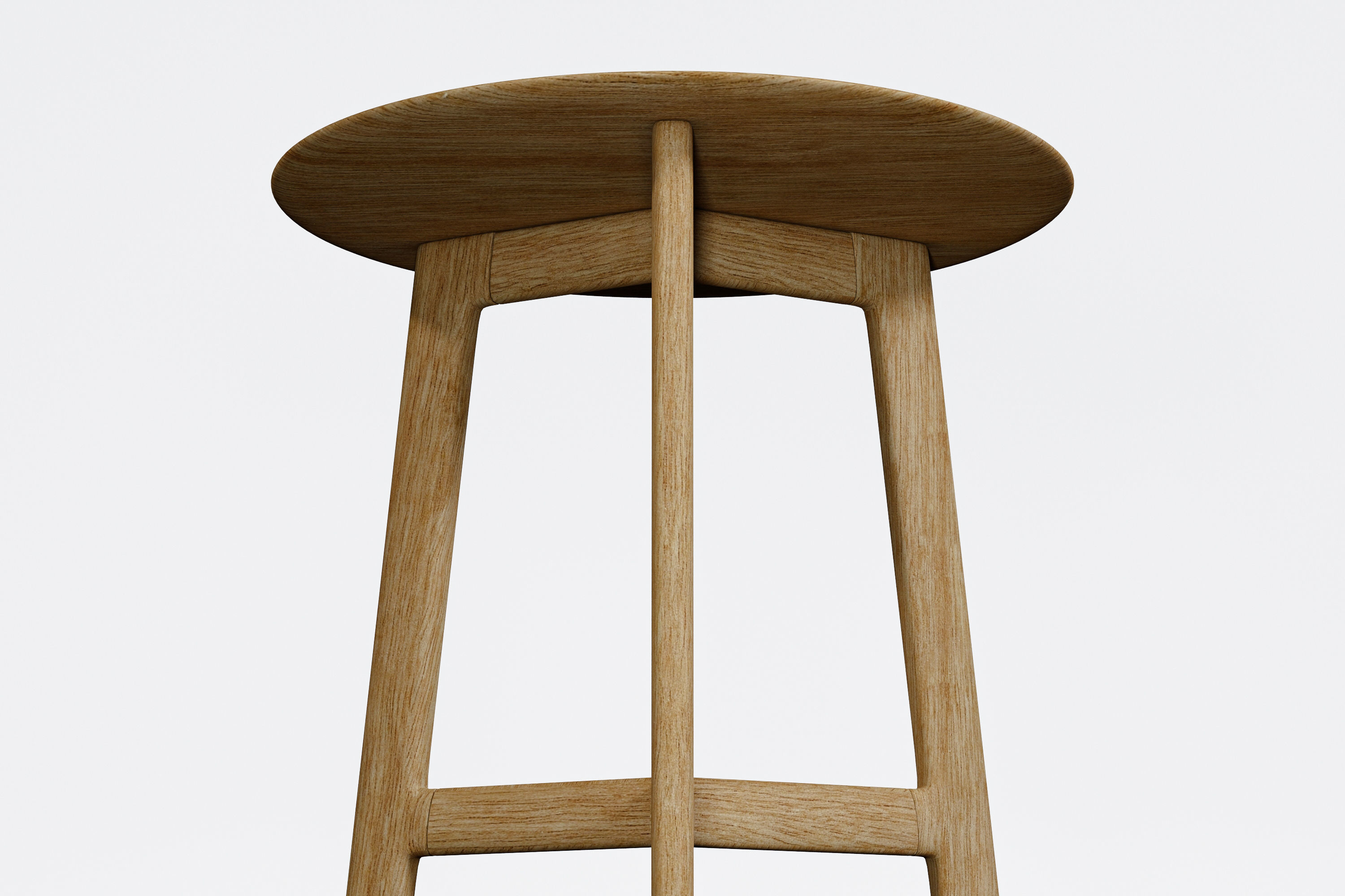 Small Wooden Table 3D model_7