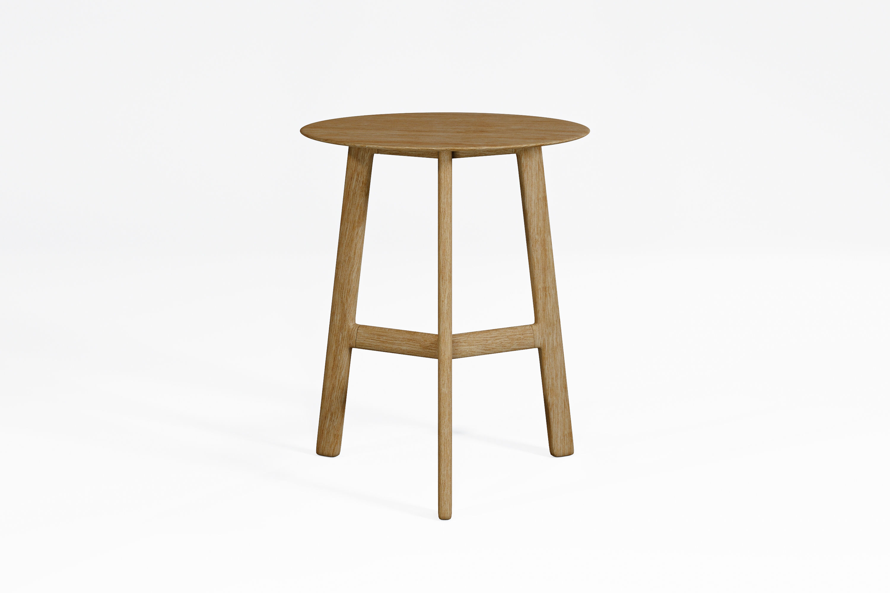 Small Wooden Table 3D model_5