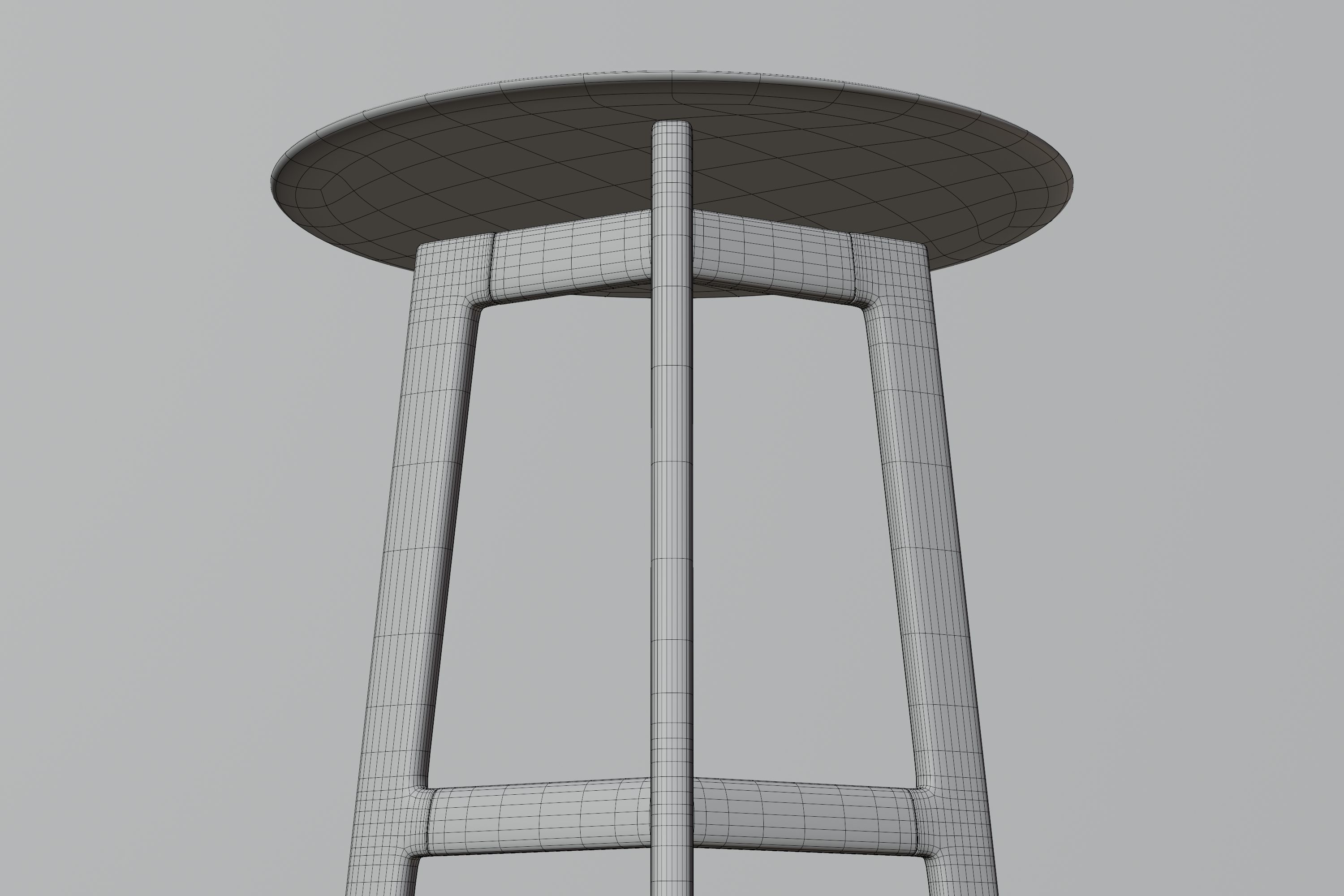 Small Wooden Table 3D model_8