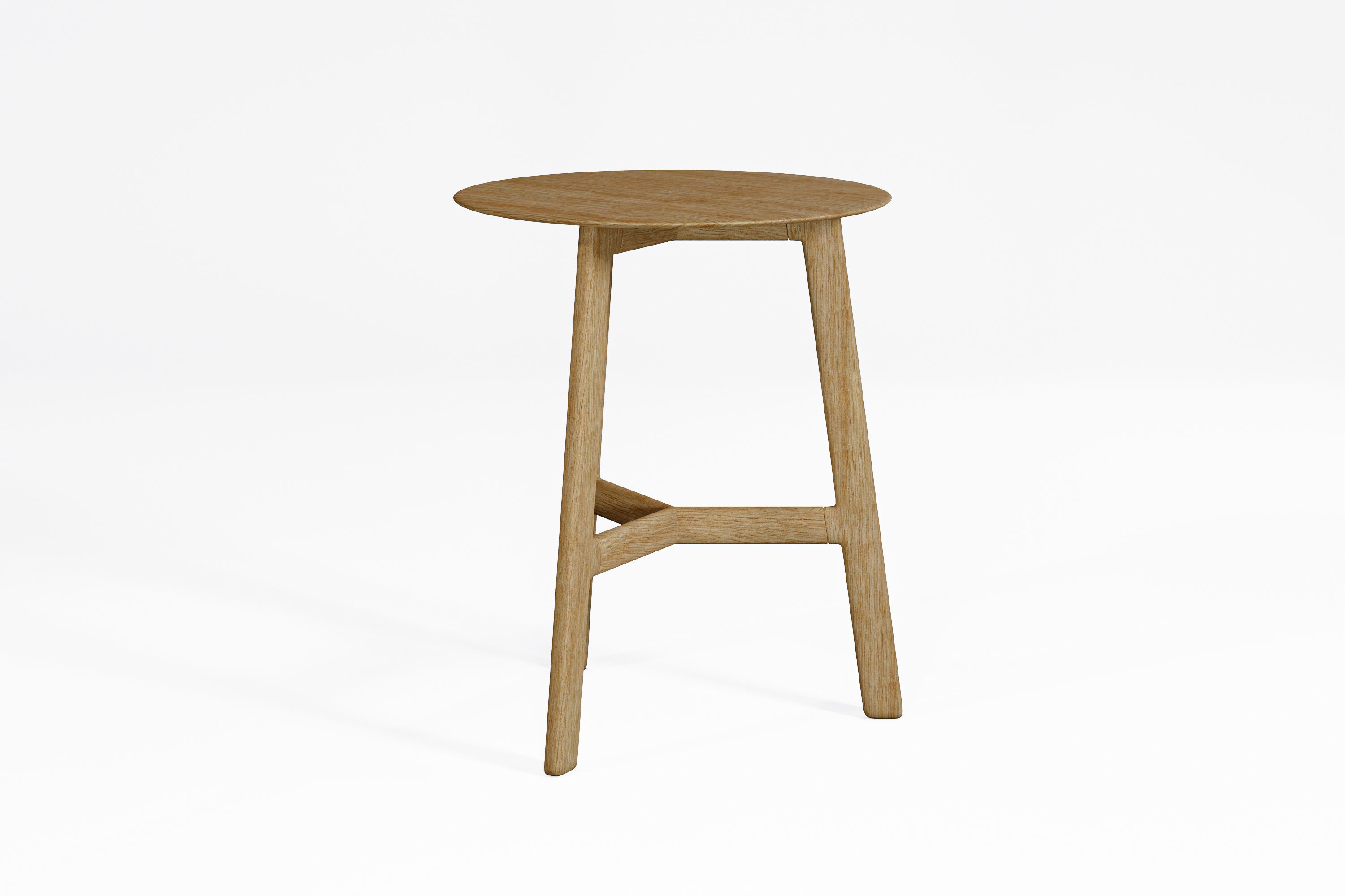 Small Wooden Table 3D model_3
