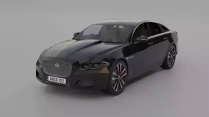 Jaguar XJ  Low-poly 3D model