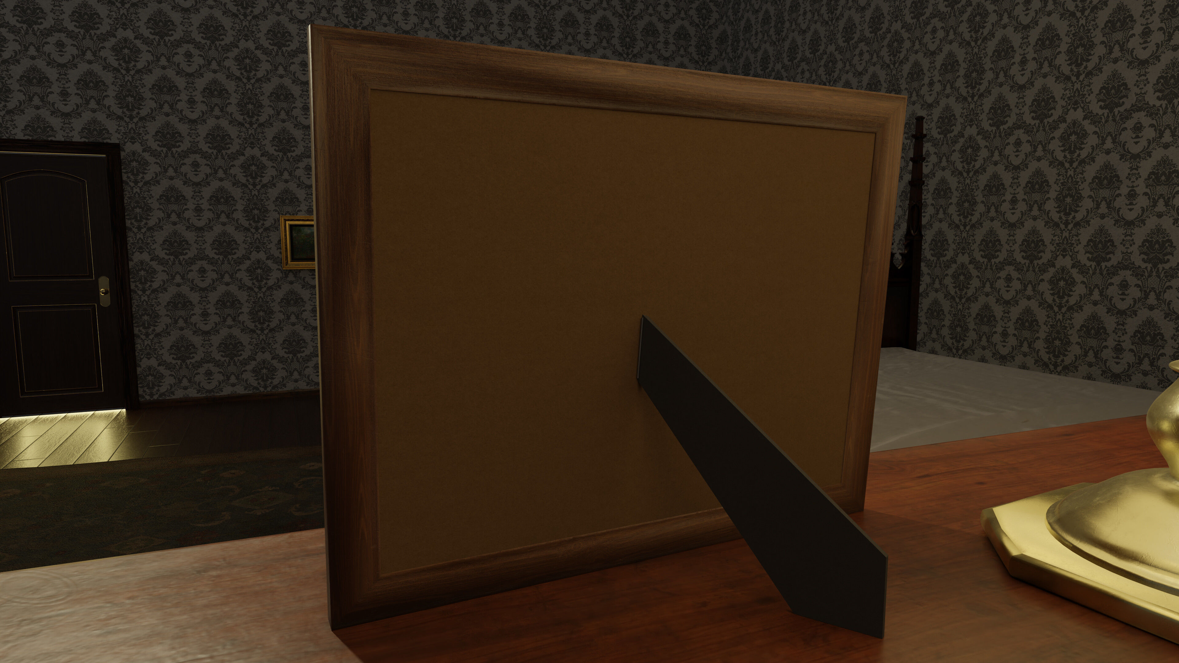 Wood Picture Frame - Standing Low-poly 3D model_7