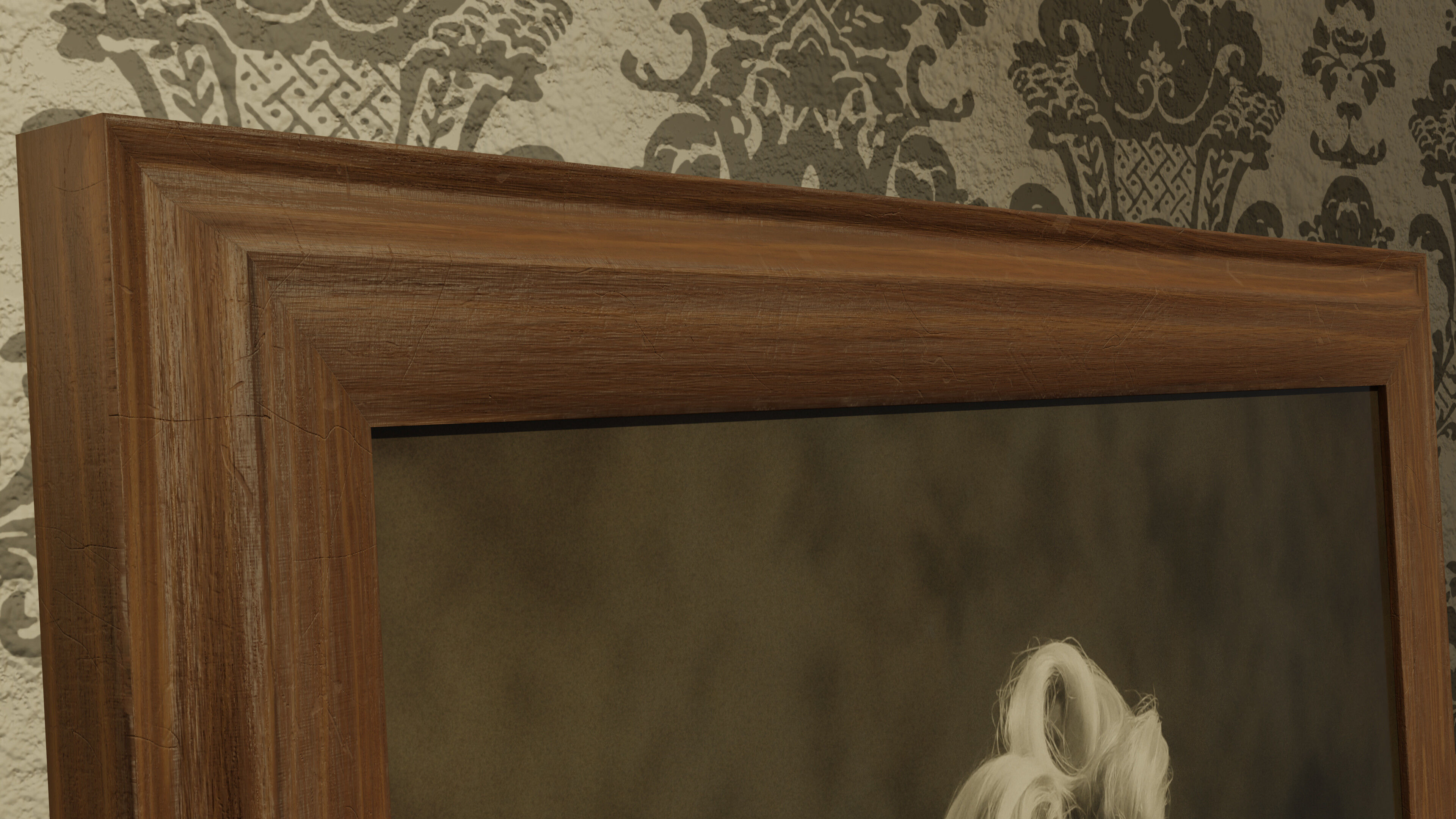 Wood Picture Frame - Standing Low-poly 3D model_5