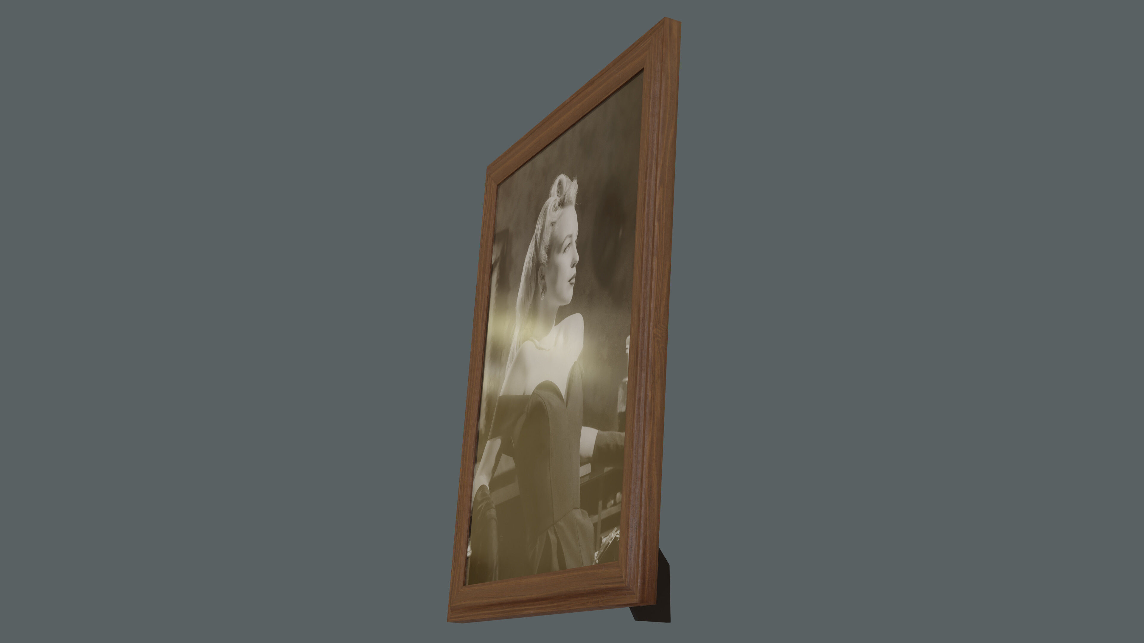 Wood Picture Frame - Standing Low-poly 3D model_10
