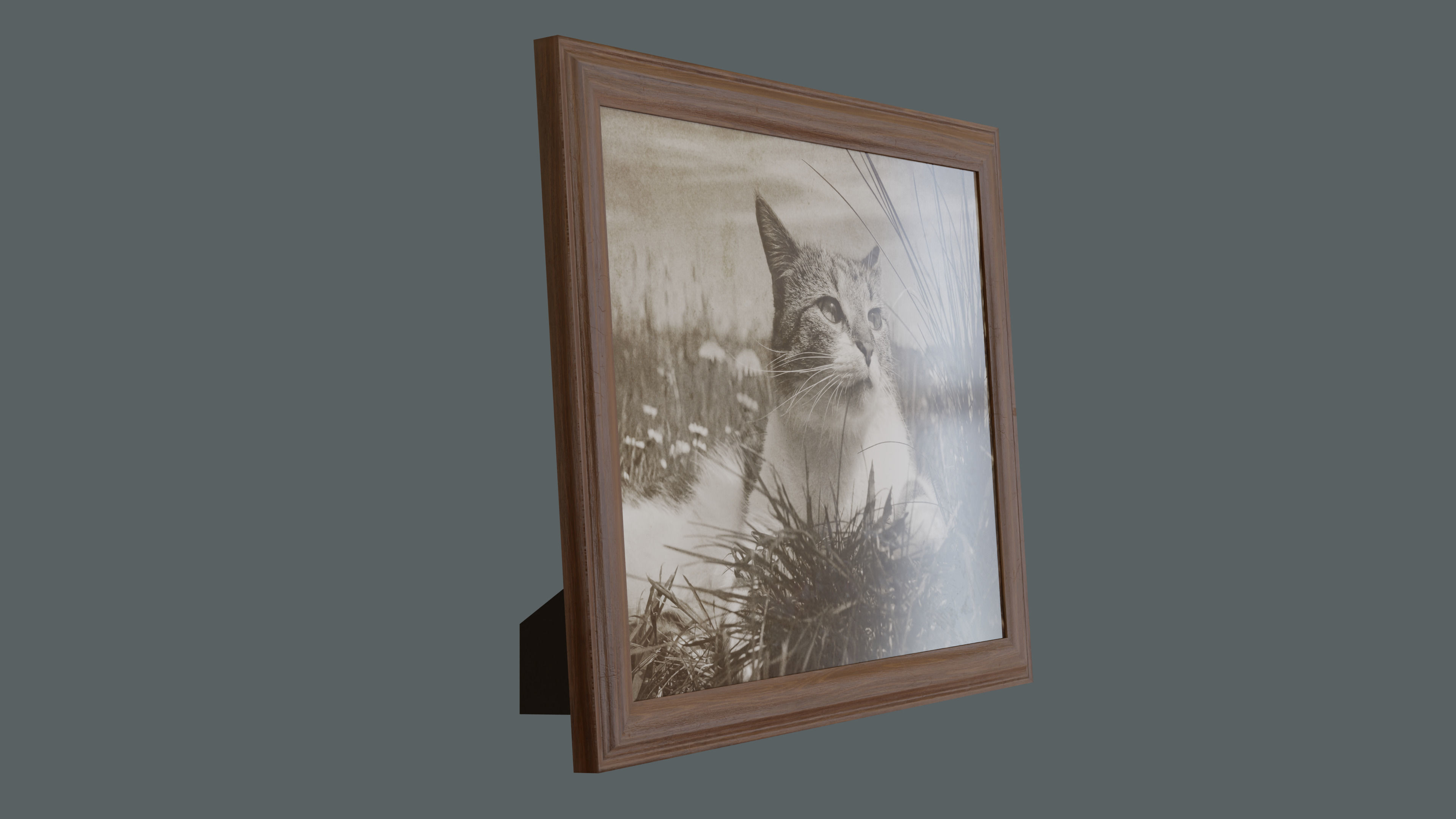 Wood Picture Frame - Standing Low-poly 3D model_8