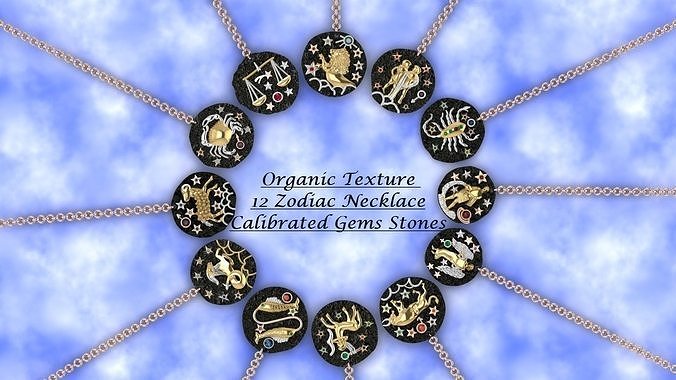 Zodiac Necklace Collection set 12 designs 