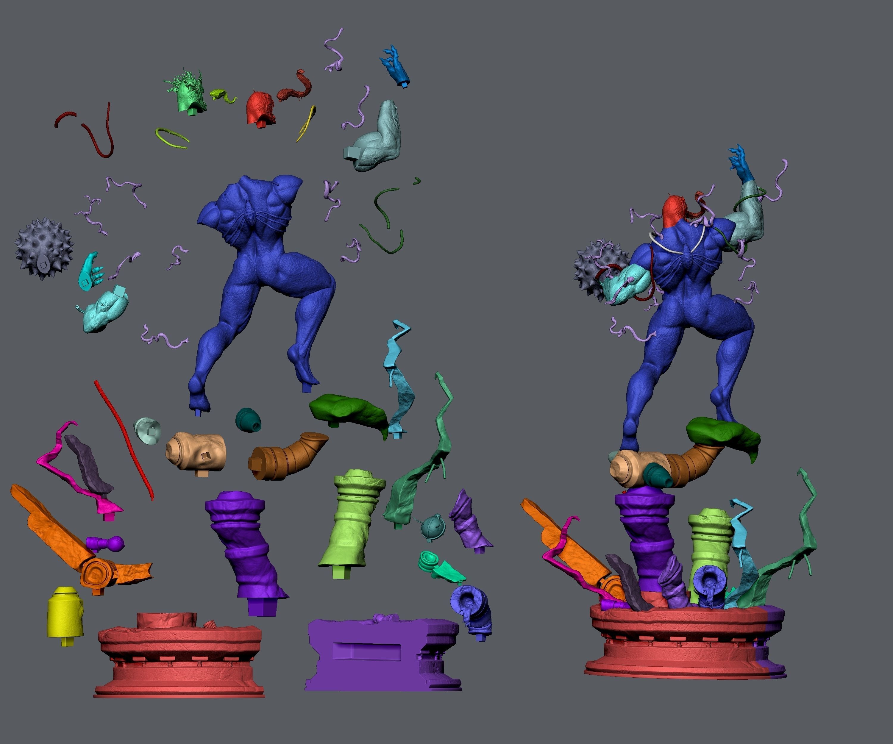 Venom 2099 - 3D Statue 3D print model_24