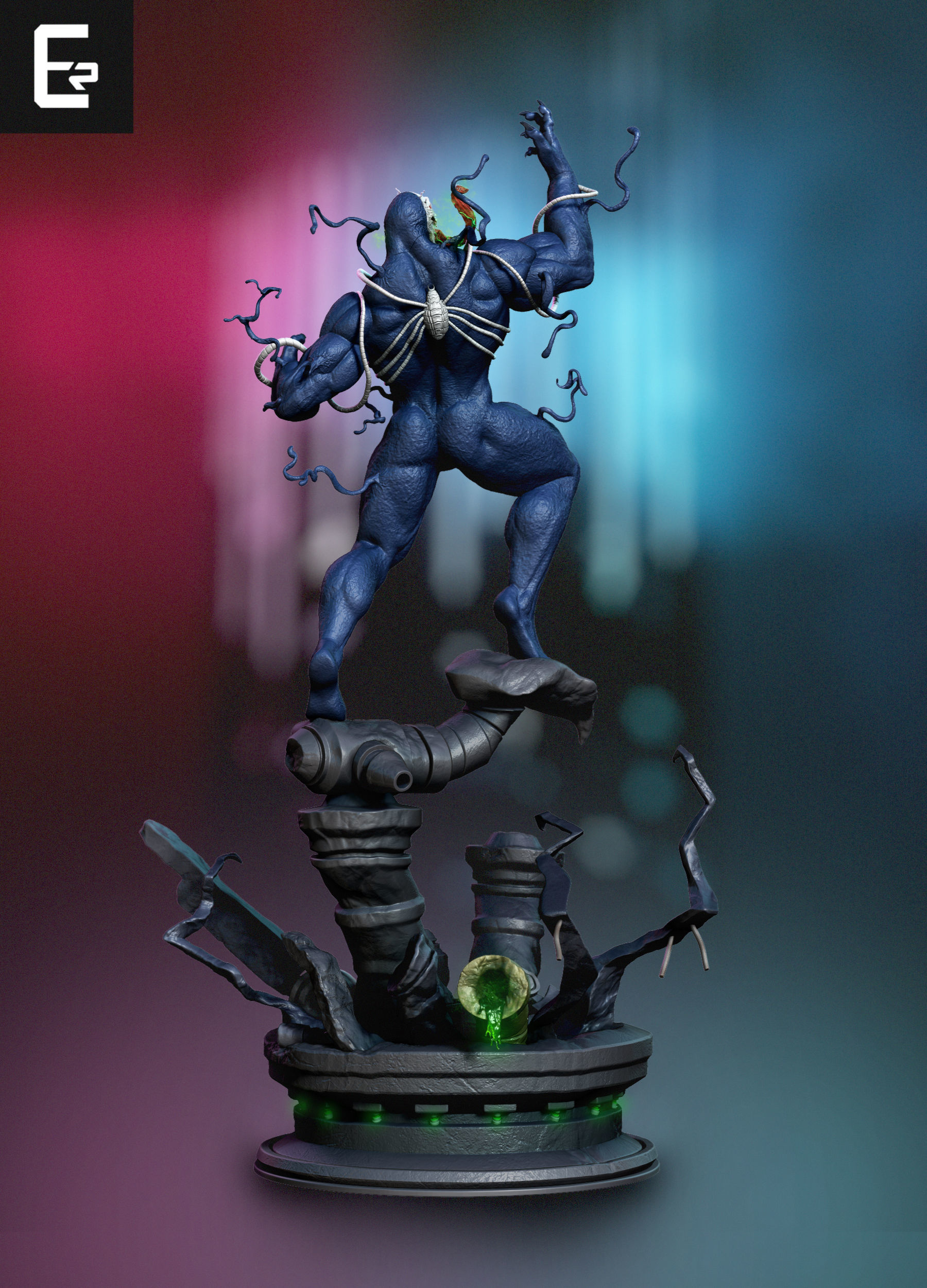 Venom 2099 - 3D Statue 3D print model_4