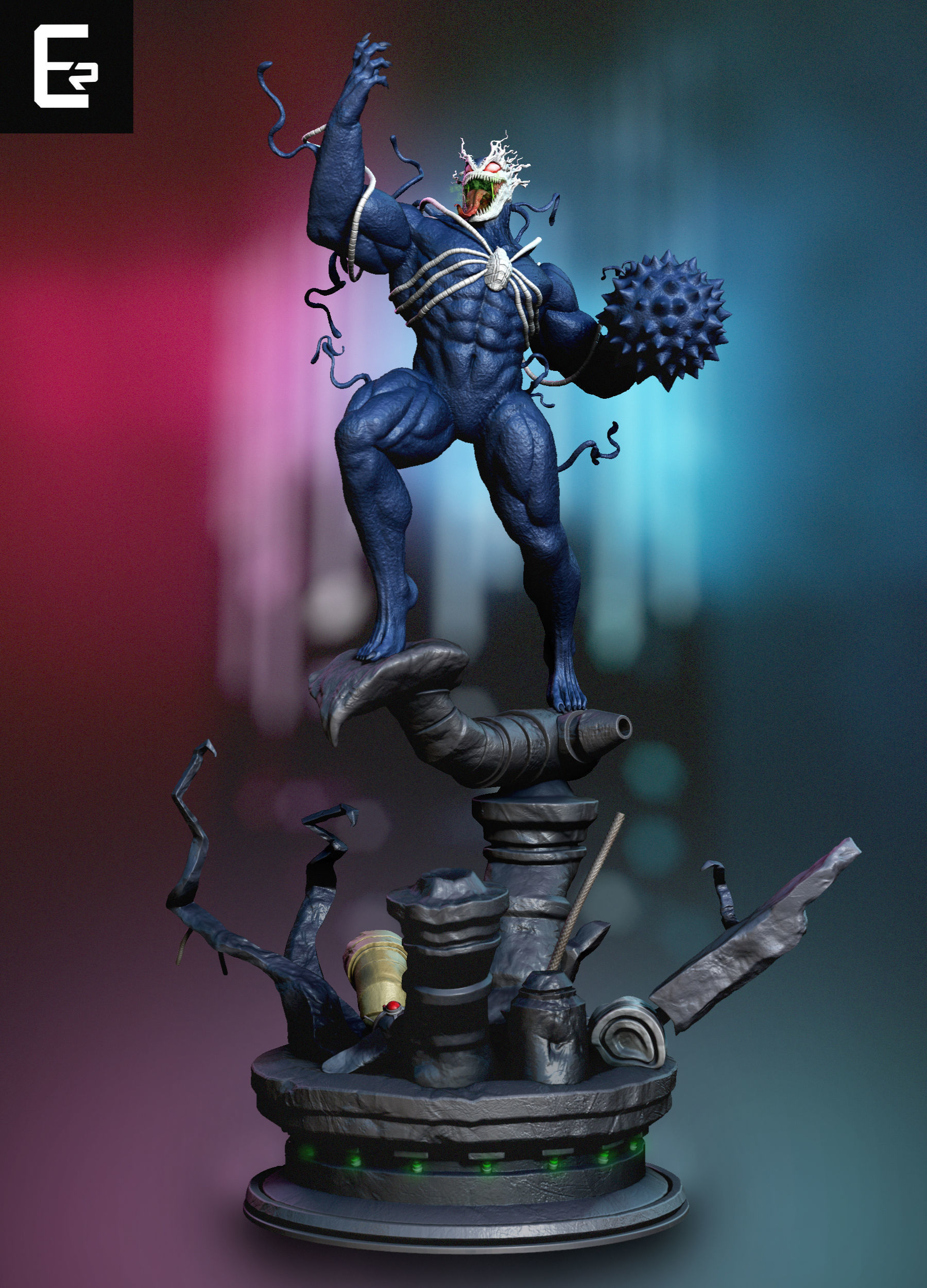 Venom 2099 - 3D Statue 3D print model_1