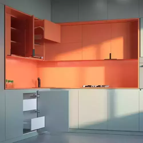 Orange kitchen