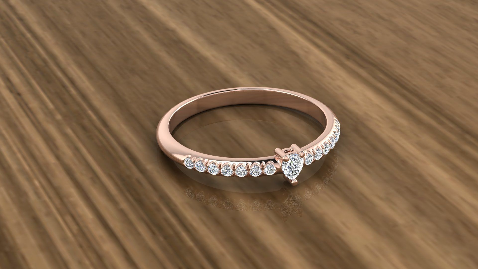 Diamond Jewelry Ring 3D print model_3