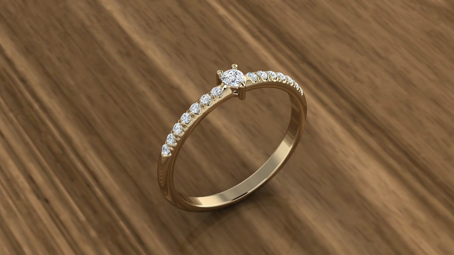Diamond Jewelry Ring 3D print model_7