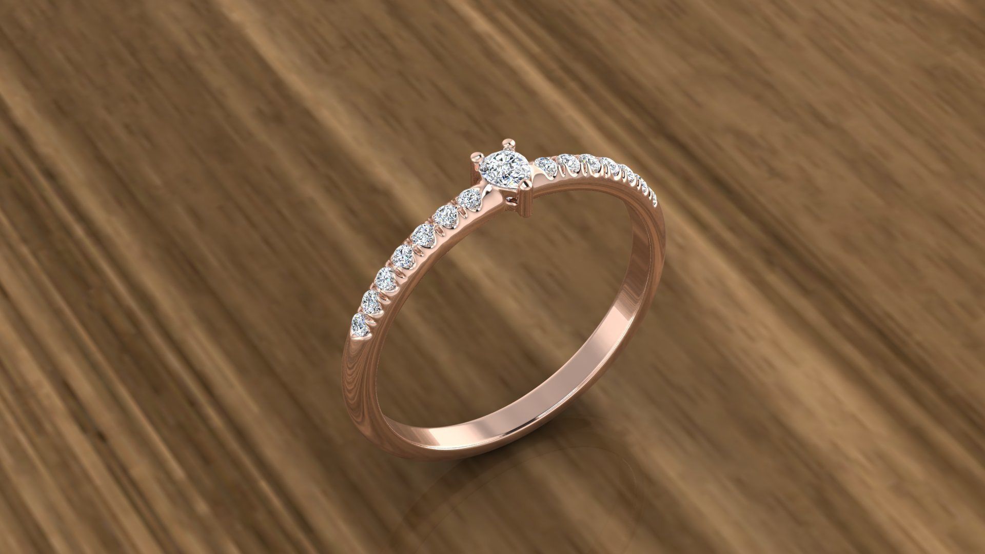 Diamond Jewelry Ring 3D print model_2