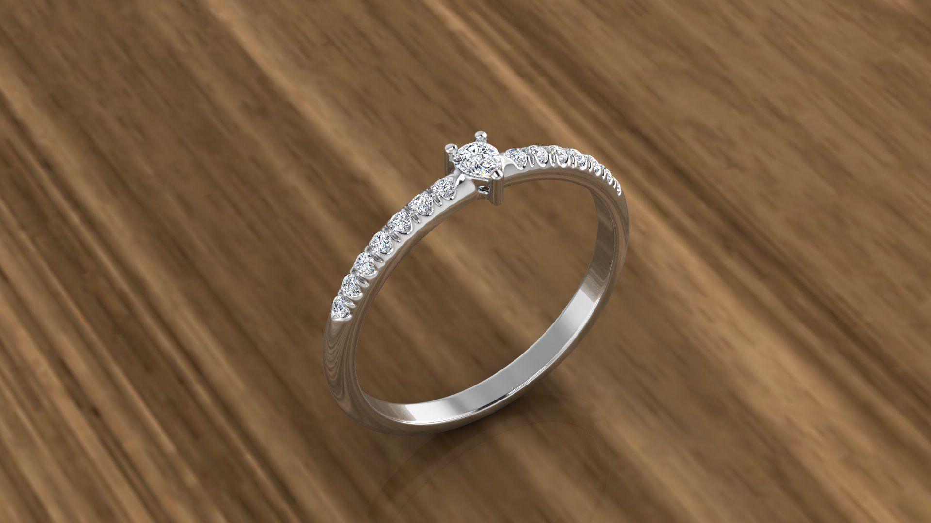 Diamond Jewelry Ring 3D print model_5