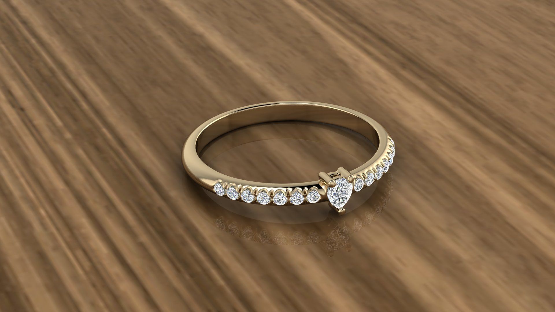 Diamond Jewelry Ring 3D print model_8