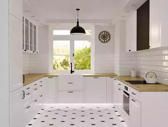 Kitchen white wood modern