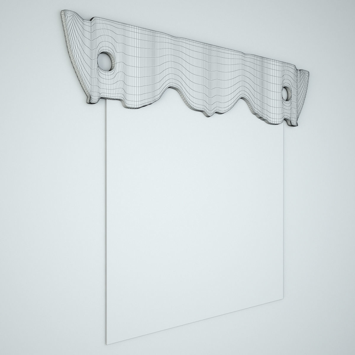 Old Thai Wagon Panel Mirror 3D model_4