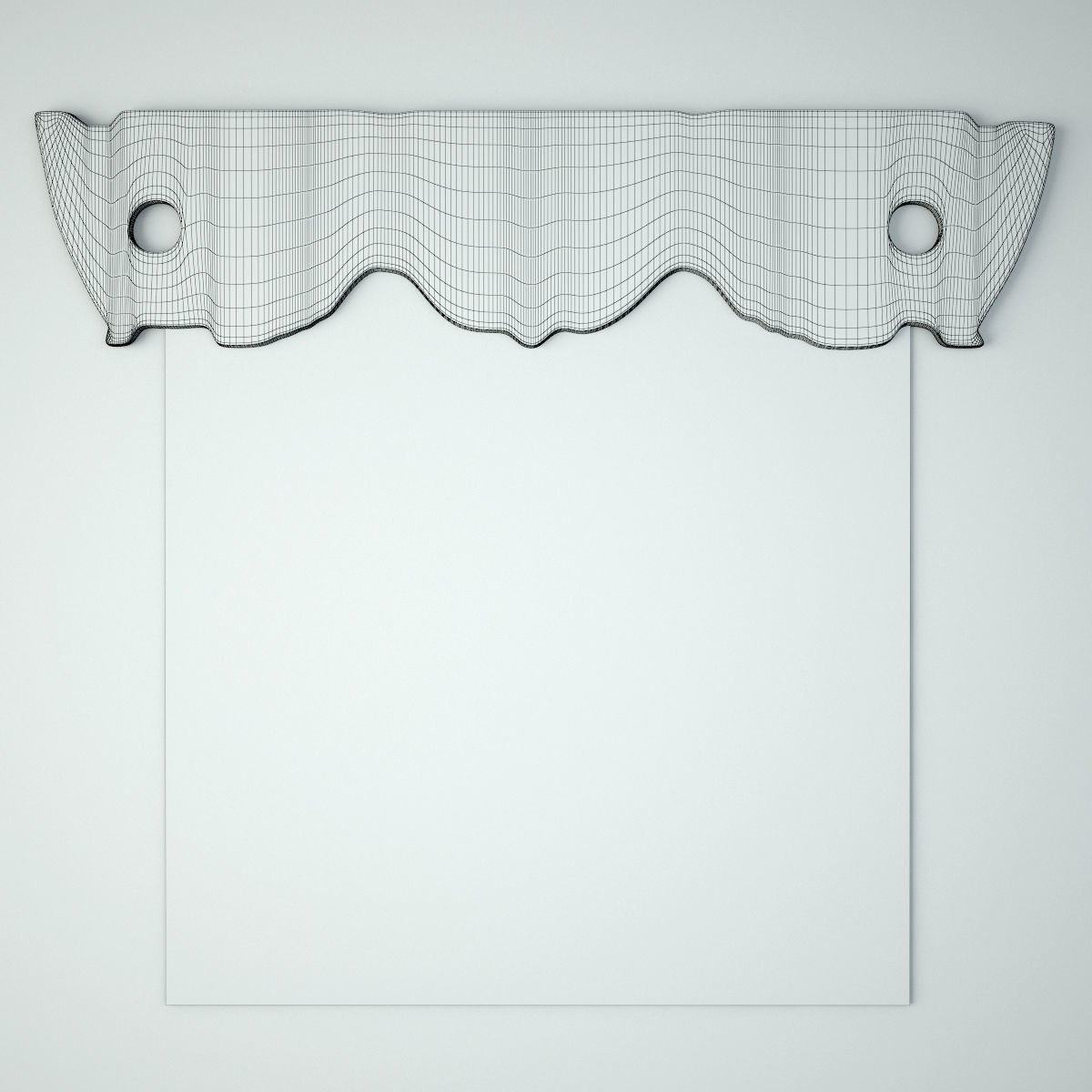 Old Thai Wagon Panel Mirror 3D model_2