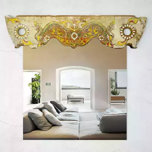 Old Thai Wagon Panel Mirror 3D model