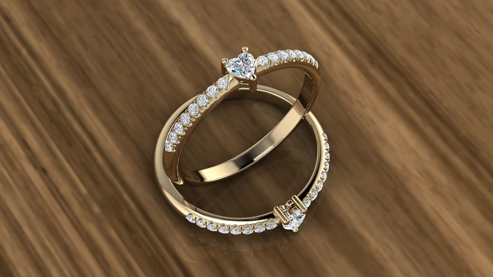 Diamond Jewelry Ring 3D print model_1