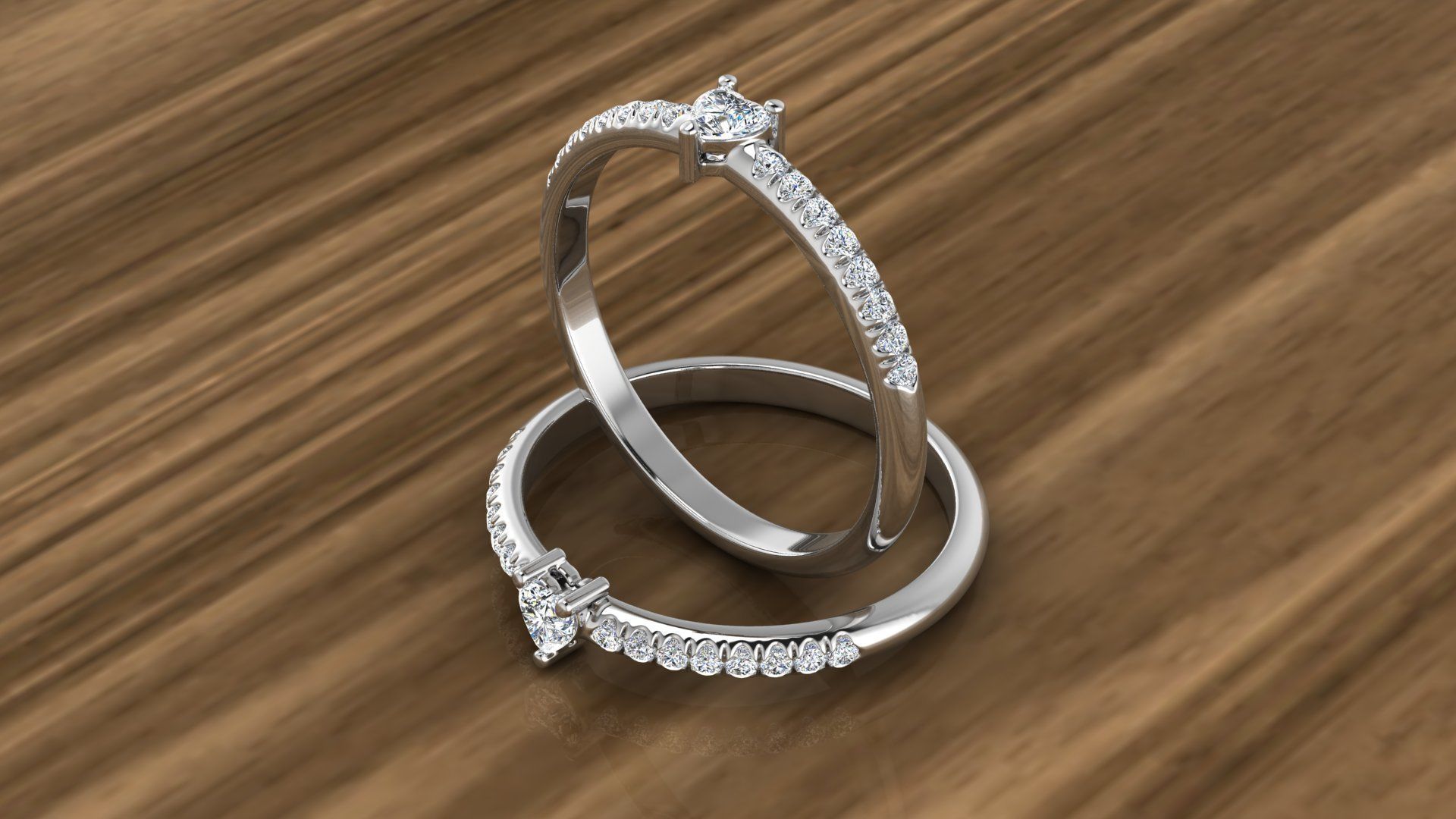 Diamond Jewelry Ring 3D print model_5