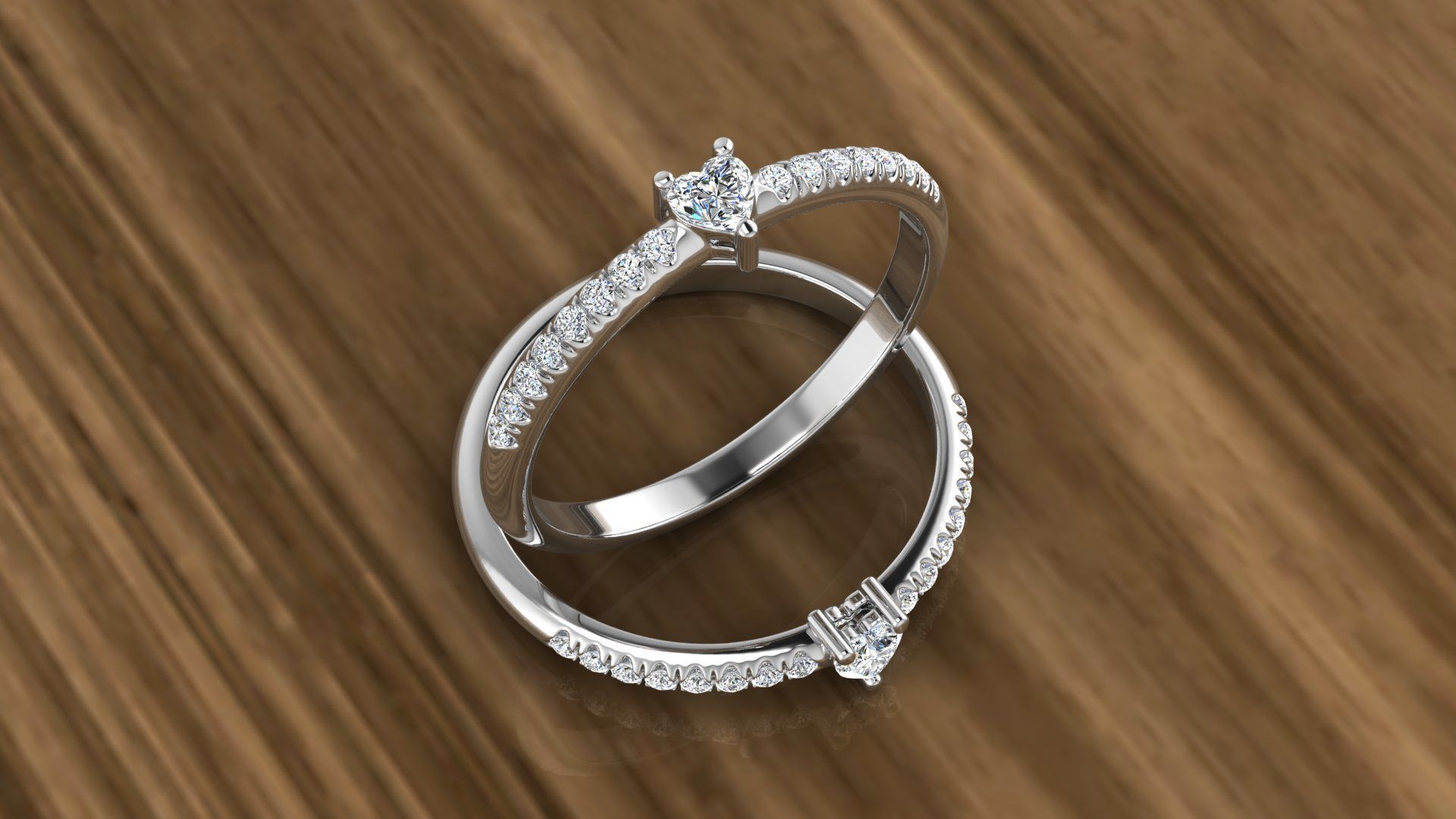 Diamond Jewelry Ring 3D print model_6