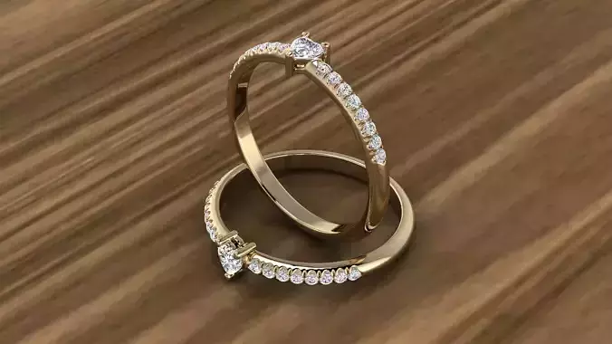 Diamond Jewelry Ring 3D print model