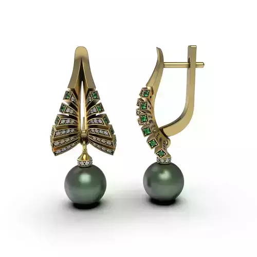 Sea Pearl Diamond Earrings