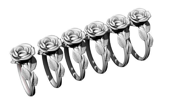 ROSE RING 3D print model