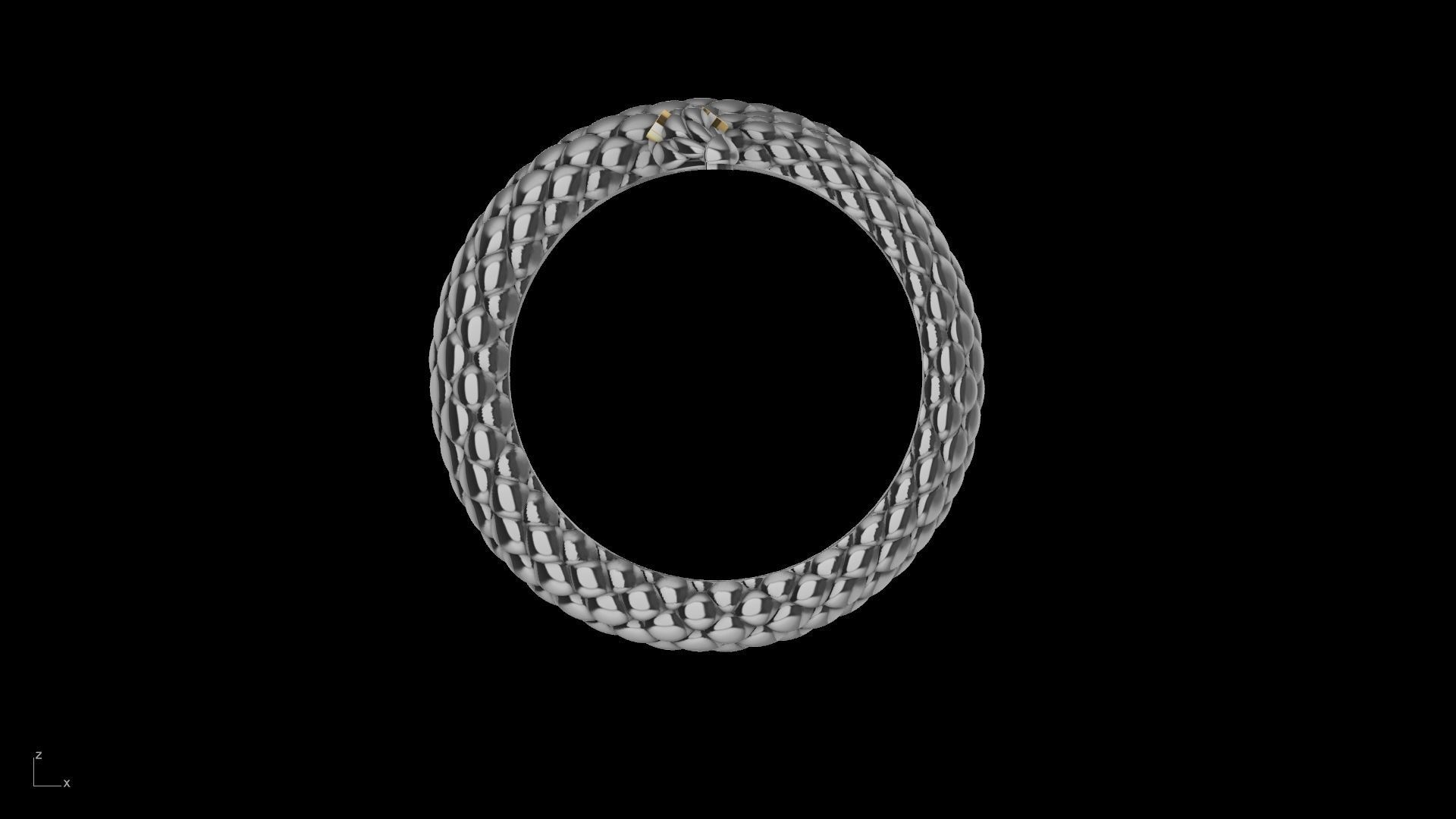 Curled snake ring stl verified 3D print model_26