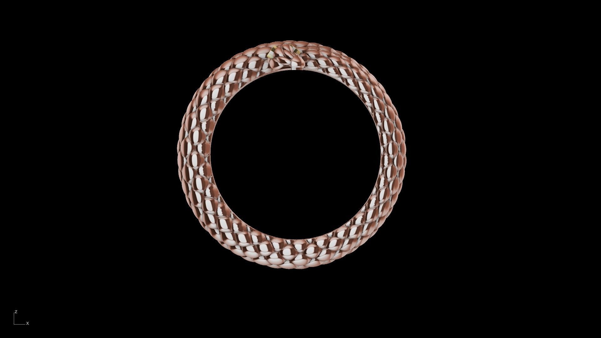 Curled snake ring stl verified 3D print model_30