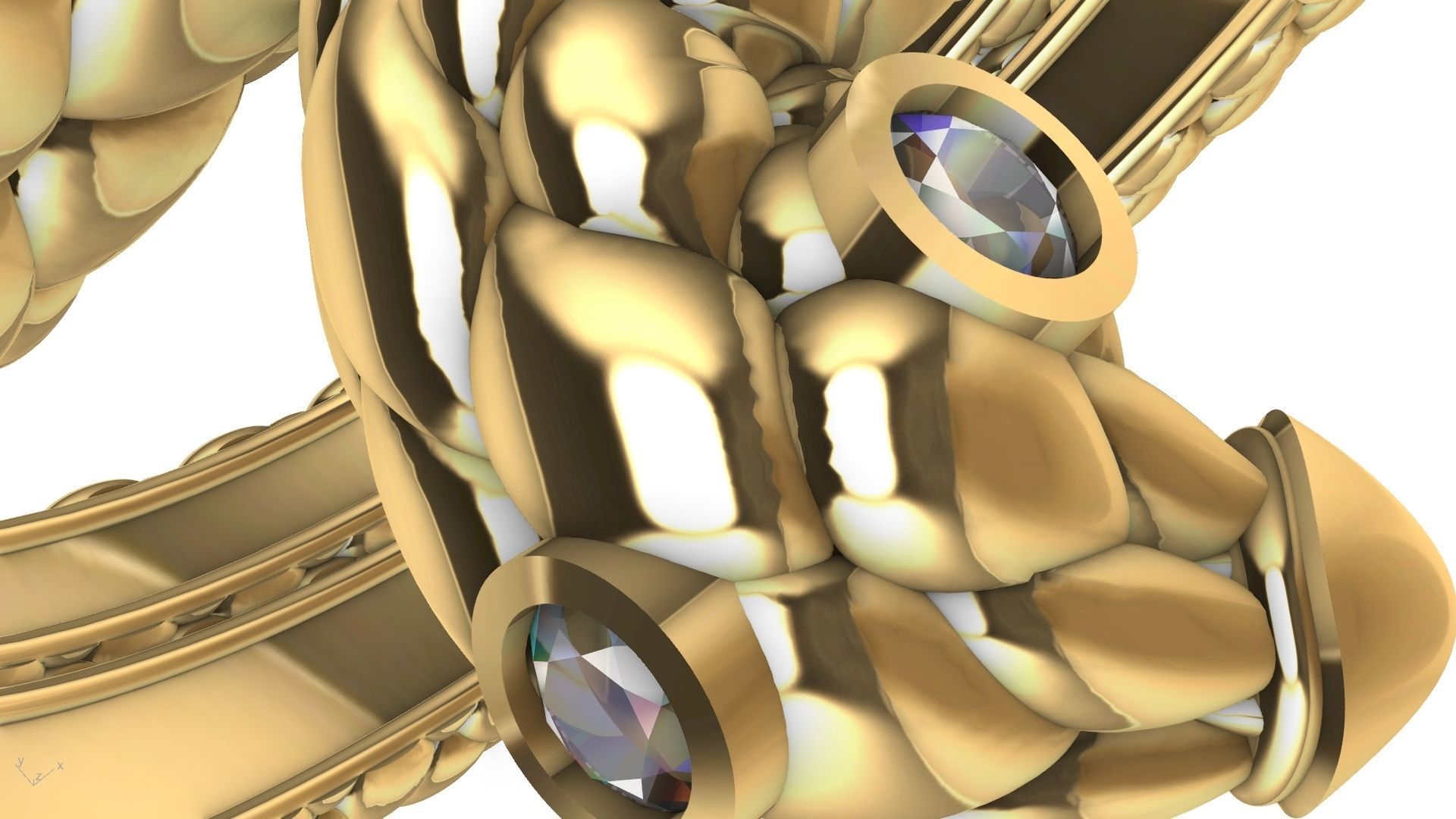 Curled snake ring stl verified 3D print model_1