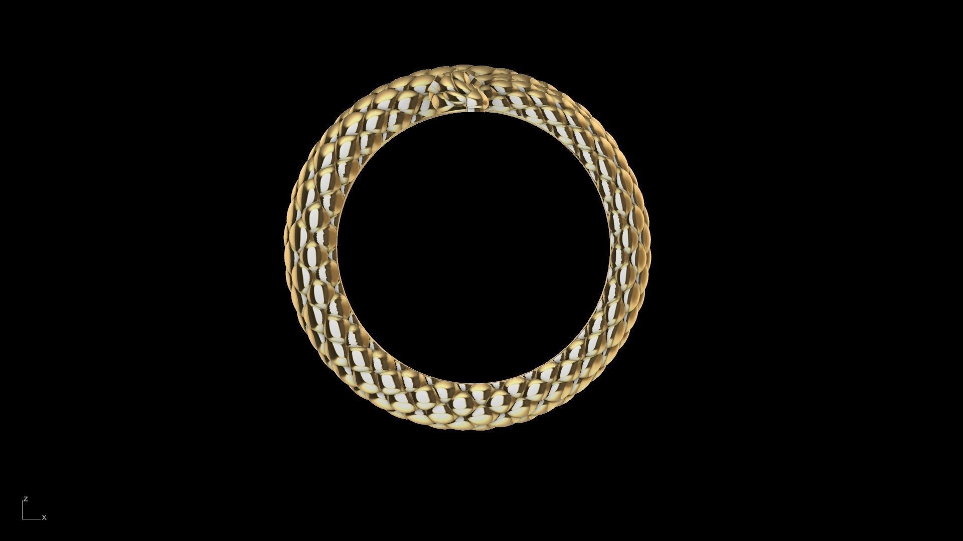 Curled snake ring stl verified 3D print model_23