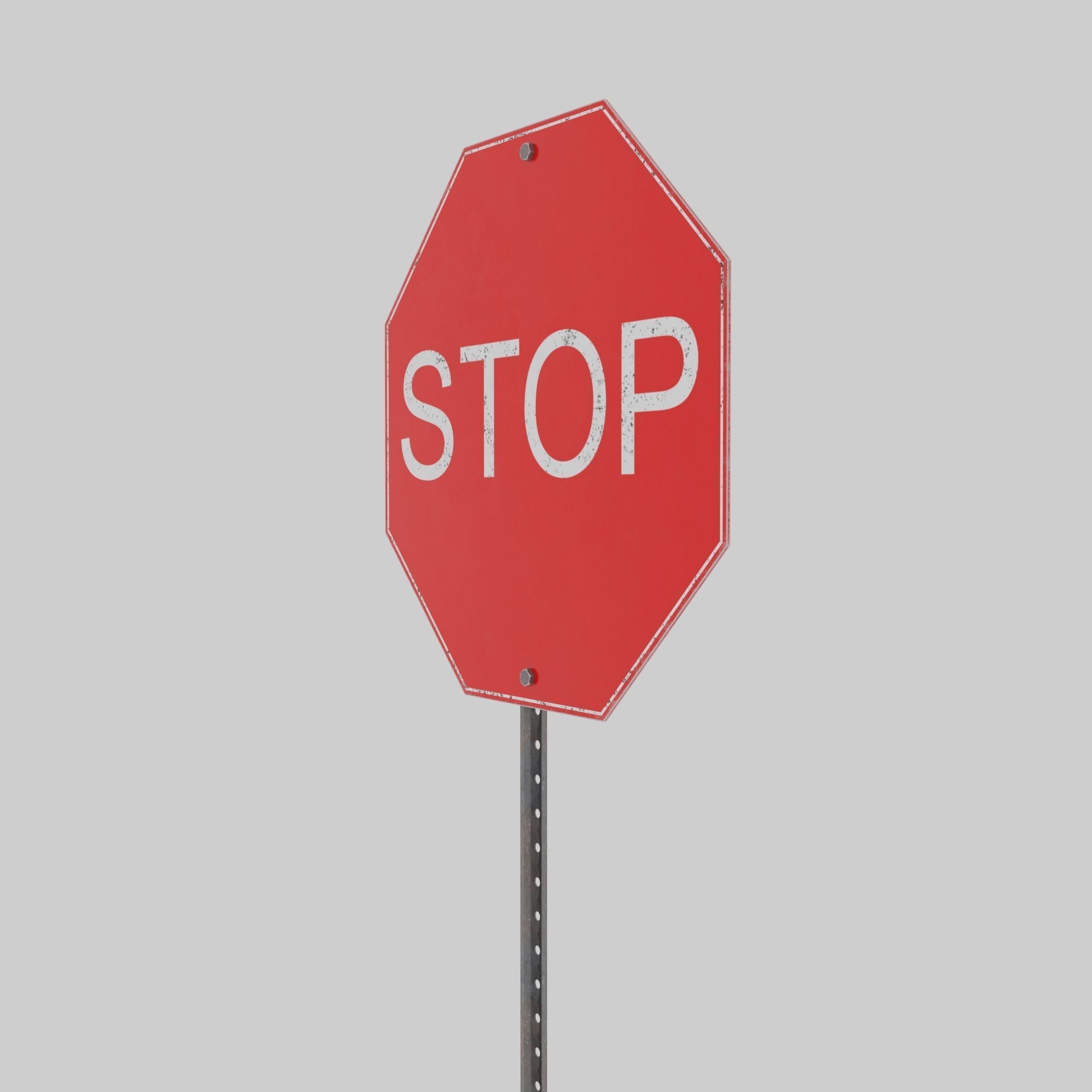 Stop Sign 3D model_2