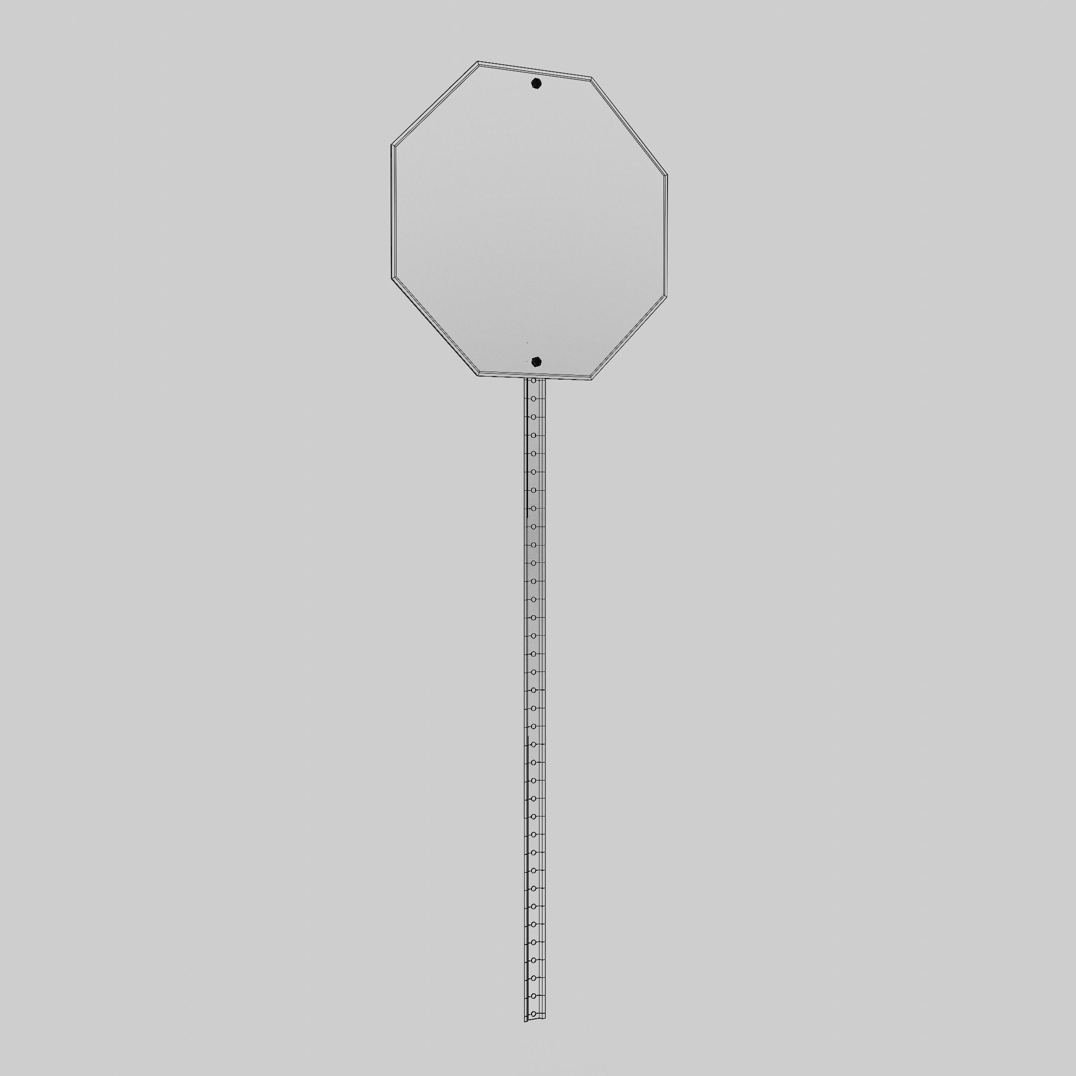 Stop Sign 3D model_4
