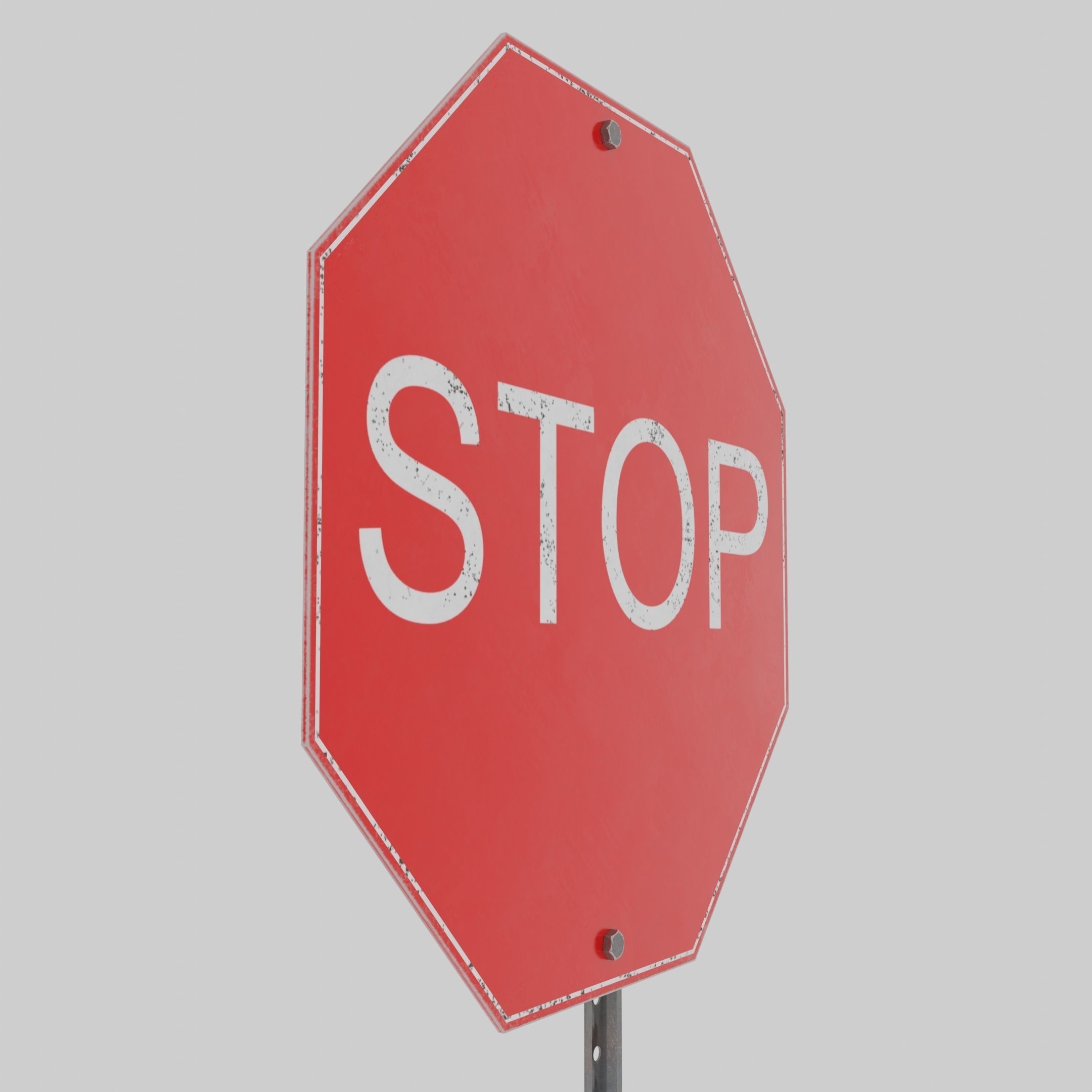 Stop Sign 3D model_1