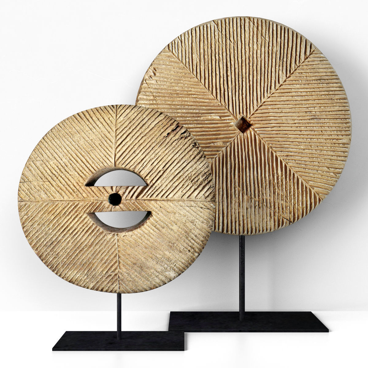 Old Wood Wheels 3D model_1