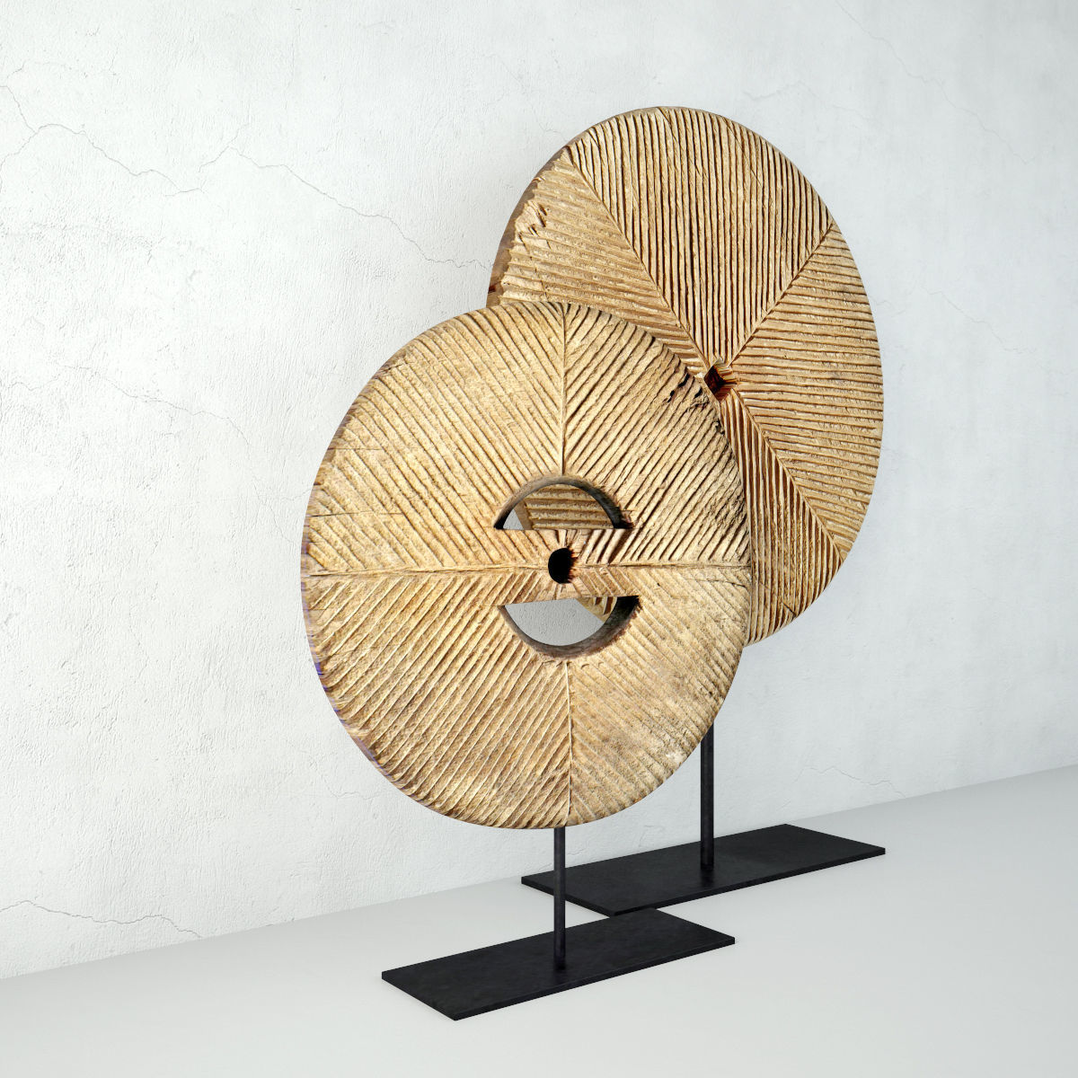 Old Wood Wheels 3D model_3