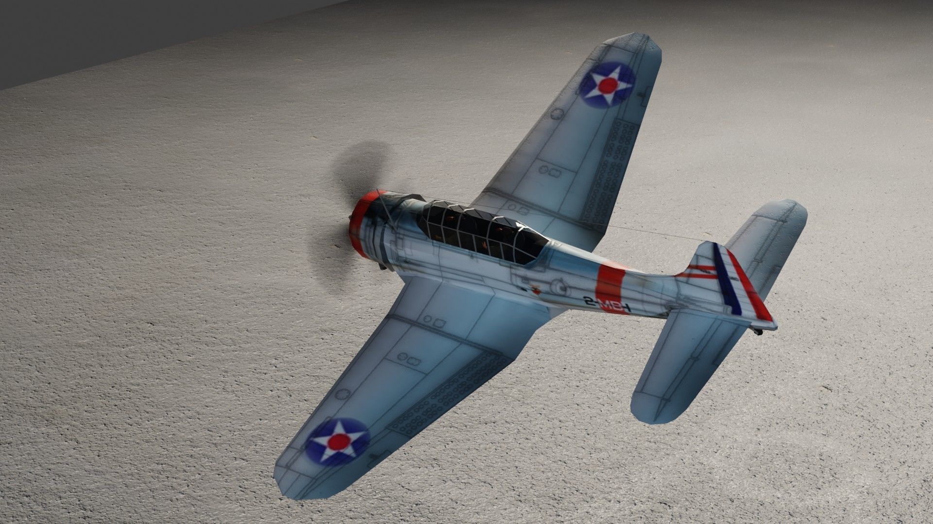 Douglas SBD Dauntless WW2 bomber Low-poly 3D model_11