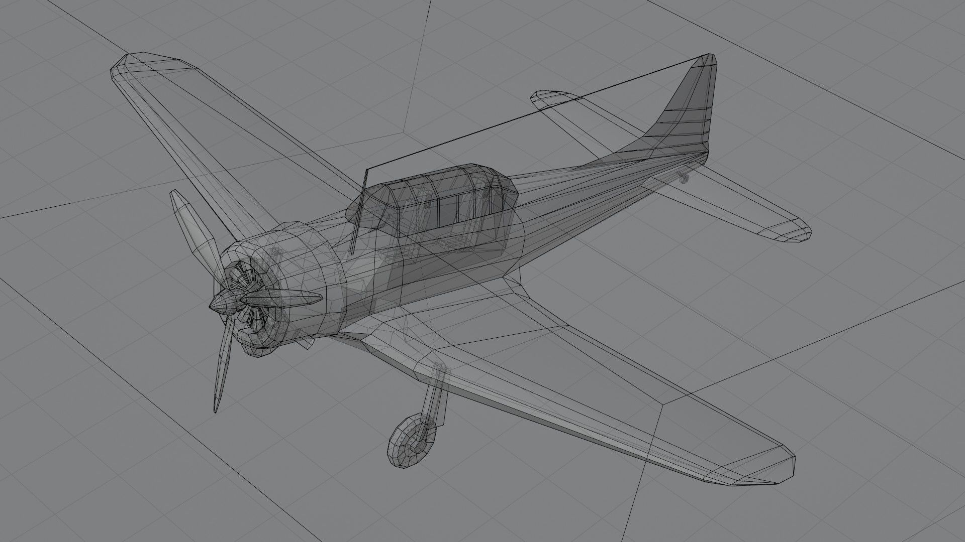 Douglas SBD Dauntless WW2 bomber Low-poly 3D model_8