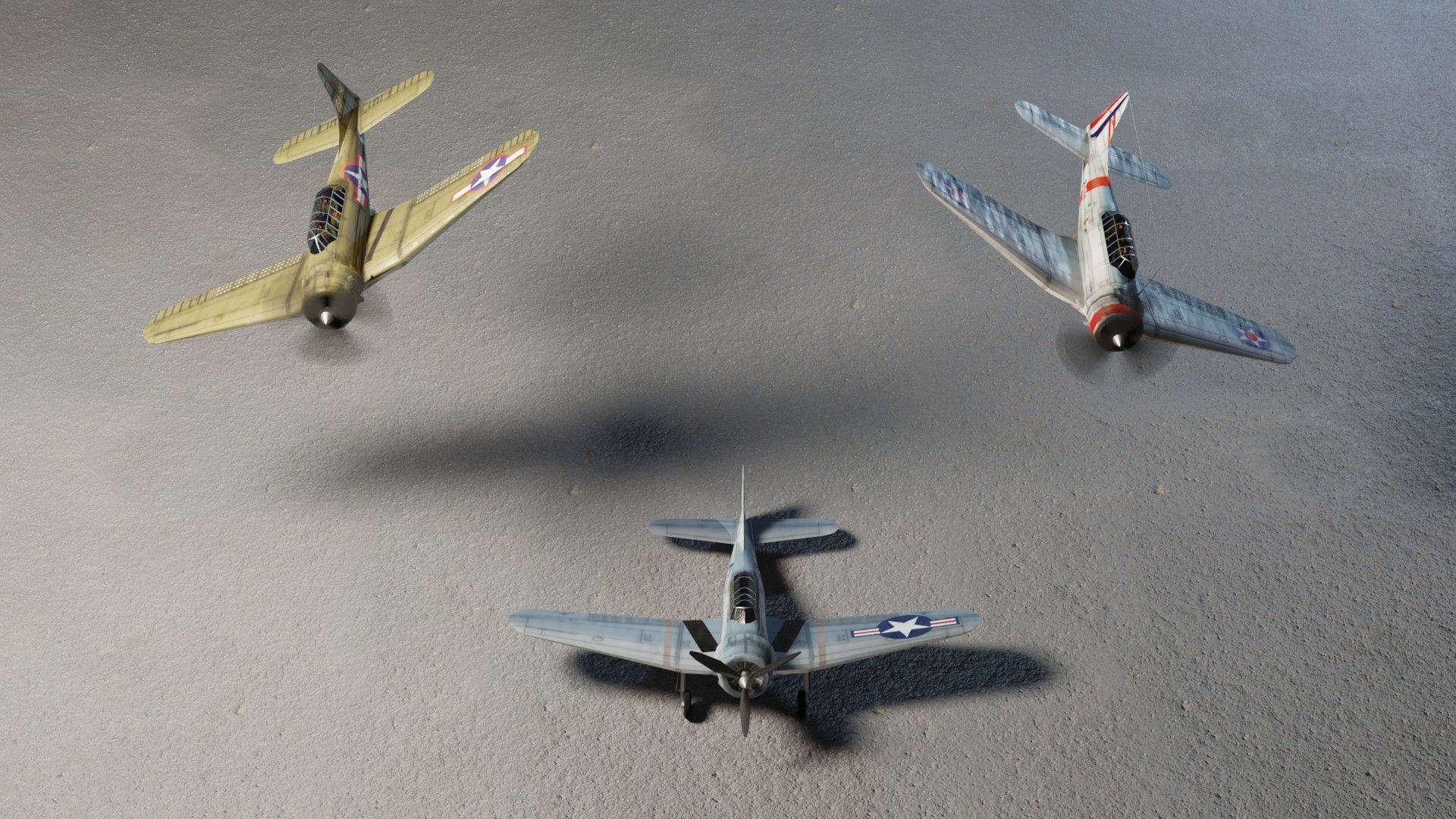 Douglas SBD Dauntless WW2 bomber Low-poly 3D model_1